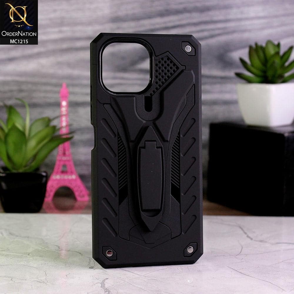 Xiaomi Mi 11 Lite Cover - Black - Luxury Hybrid Shockproof Stand Case