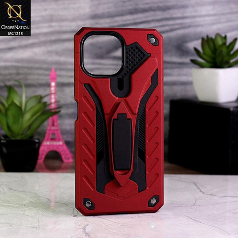Xiaomi Mi 11 Lite Cover - Red - Luxury Hybrid Shockproof Stand Case