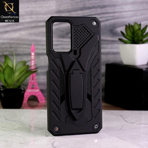 Oppo A54 4G Cover - Black - Luxury Hybrid Shockproof Stand Case