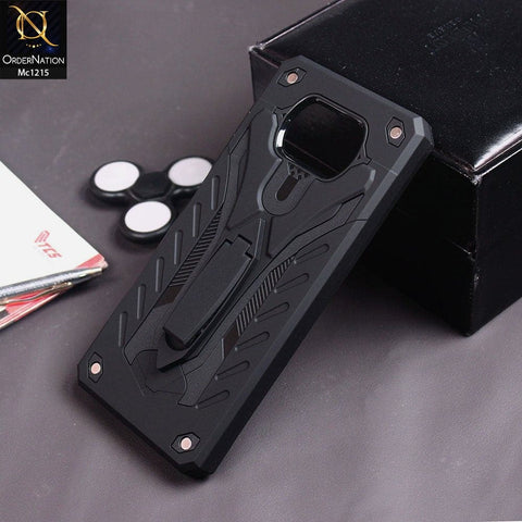 Xiaomi Poco X3 - Black - Luxury Hybrid Shockproof Stand Case