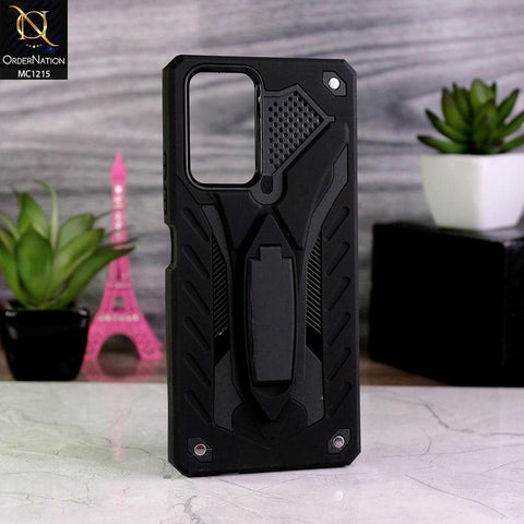 Xiaomi Redmi Note 10 Pro 4G Cover - Black - Luxury Hybrid Shockproof Stand Case