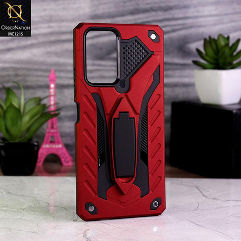 Xiaomi Redmi Note 10 Pro Max Cover - Red - Luxury Hybrid Shockproof Stand Case