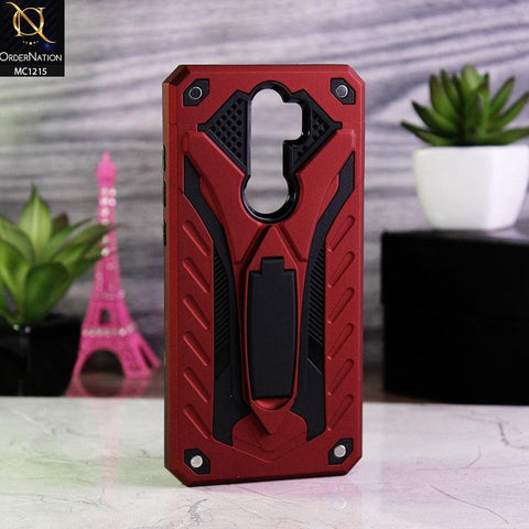 Xiaomi Redmi Note 8 Pro Cover - Red - Luxury Hybrid Shockproof Stand Case