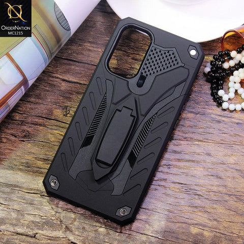 Oppo Find X3 Lite Cover - Black - Luxury Hybrid Shockproof Stand Case