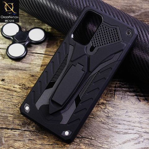 Samsung Galaxy S20 FE Cover - Black - Luxury Hybrid Shockproof Stand Case