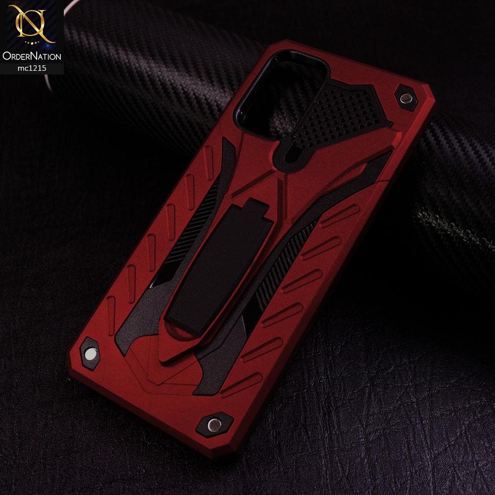 Samsung Galaxy S20 Plus - Red - Luxury Hybrid Shockproof Stand Case