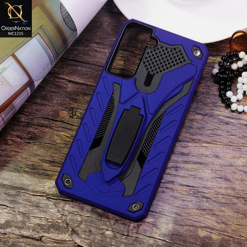 Samsung Galaxy S21 Plus 5G Cover - Blue - Luxury Hybrid Shockproof Stand Case
