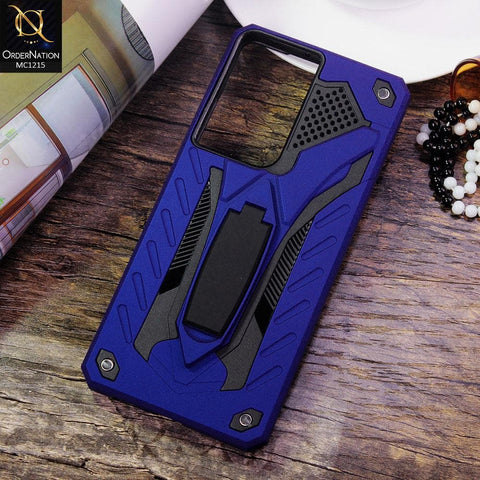 Samsung Galaxy S21 Ultra 5G Cover - Blue - Luxury Hybrid Shockproof Stand Case