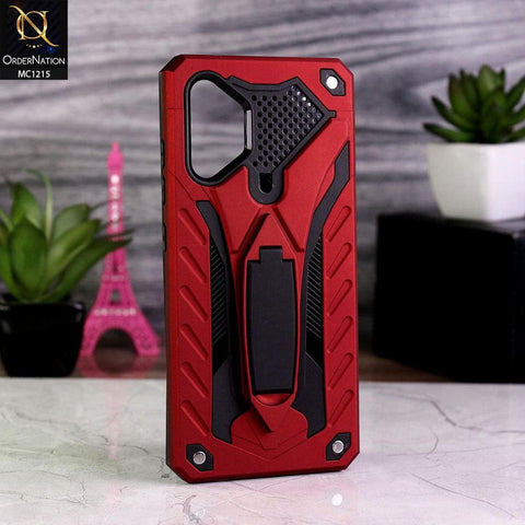 Samsung Galaxy A32 4G Cover - Red - Luxury Hybrid Shockproof Stand Case