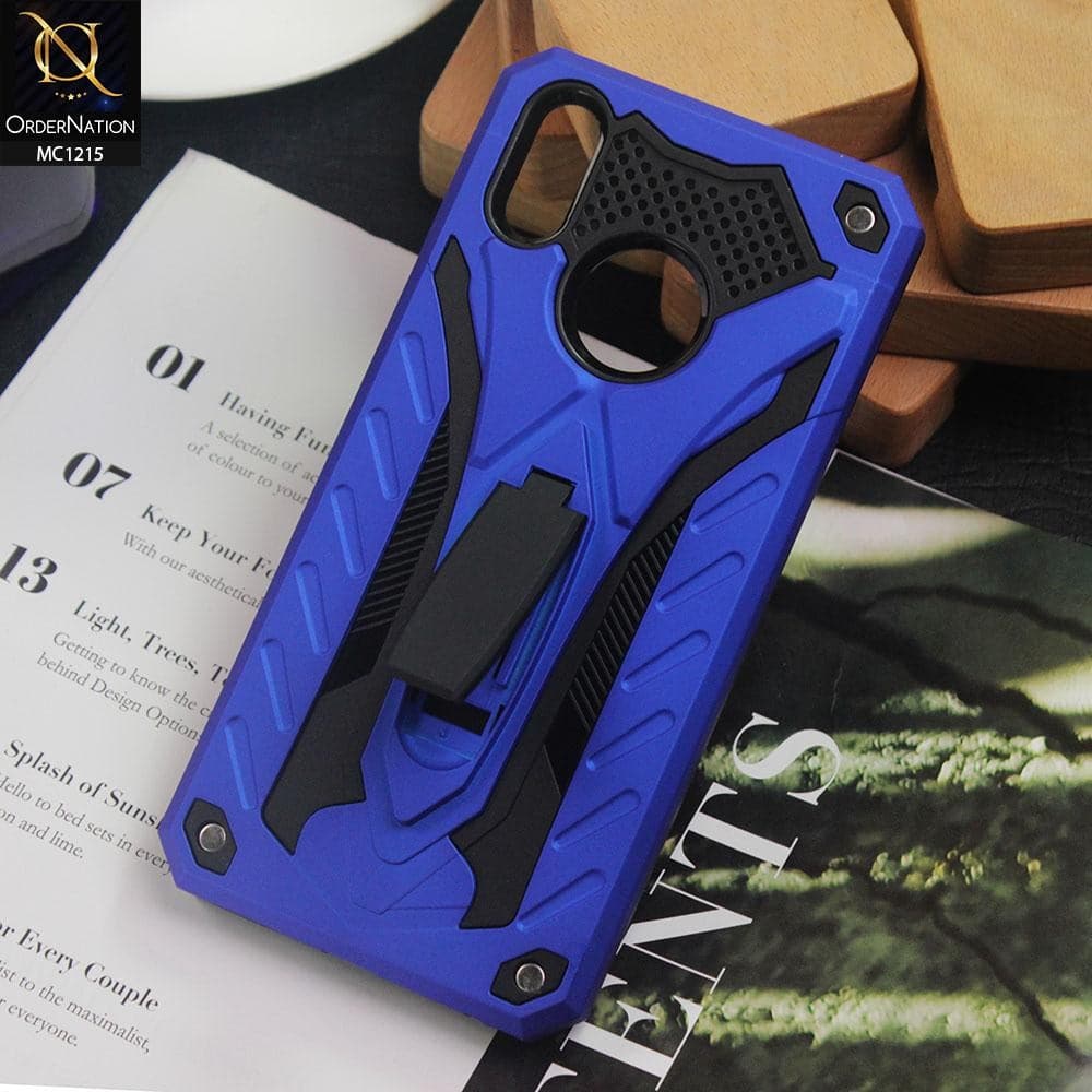 Hybrid Shockproof Stand Case For Vivo Y91 / Y95 - Blue