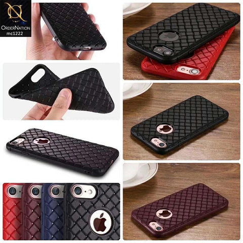 Oppo A59 Cover - Black - New Stylish Cube Grid Patern Soft Case