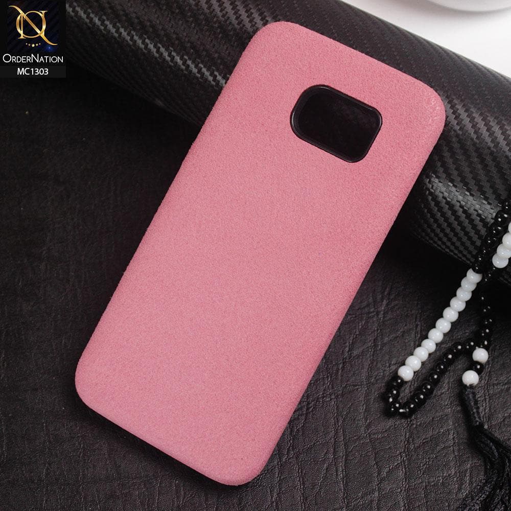 Samsung Galaxy S7 Edge Cover - Pink - Texture Surface PC Protective Case
