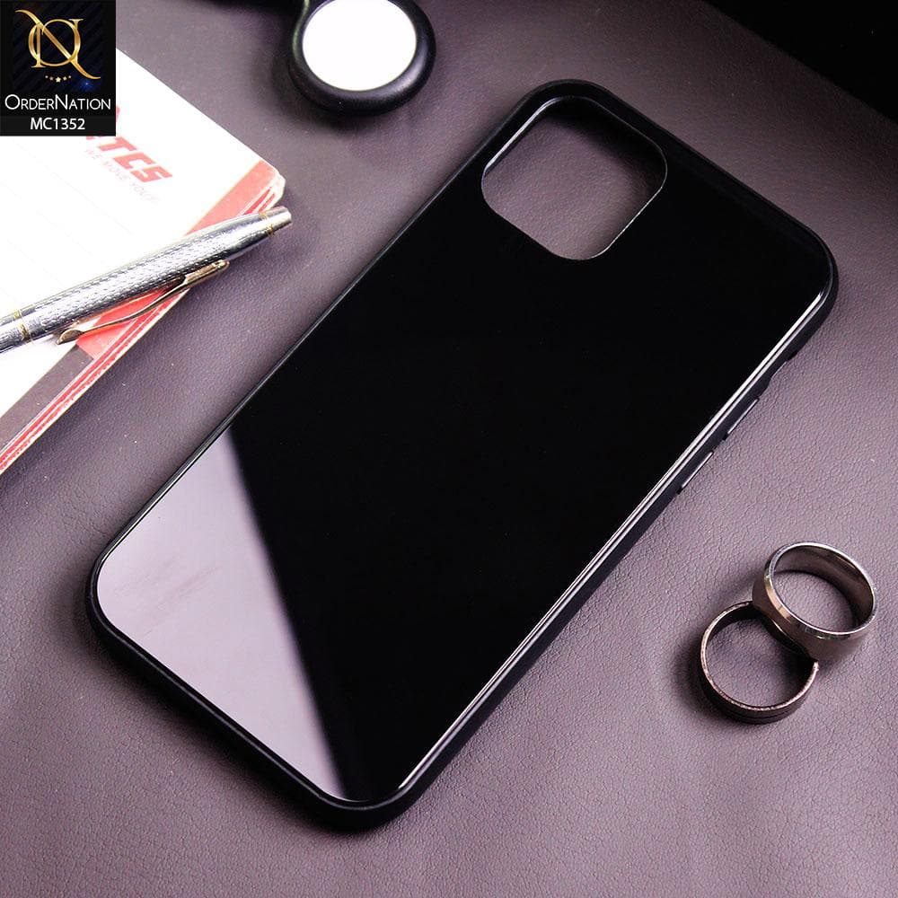 iPhone 11 Pro Cover - Black - Color Tempered Glass Soft Border Case