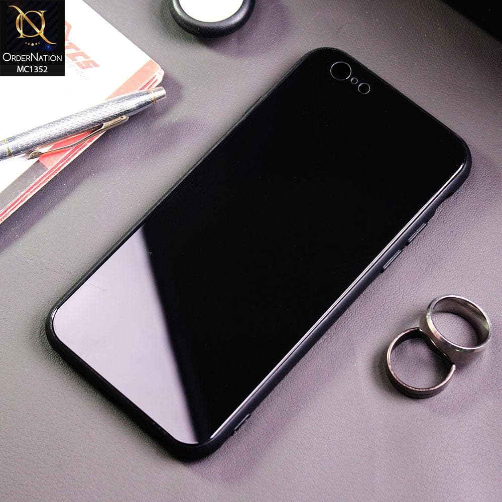 iPhone 6S / 6 Cover - Black - Color Tempered Glass Soft Border Case