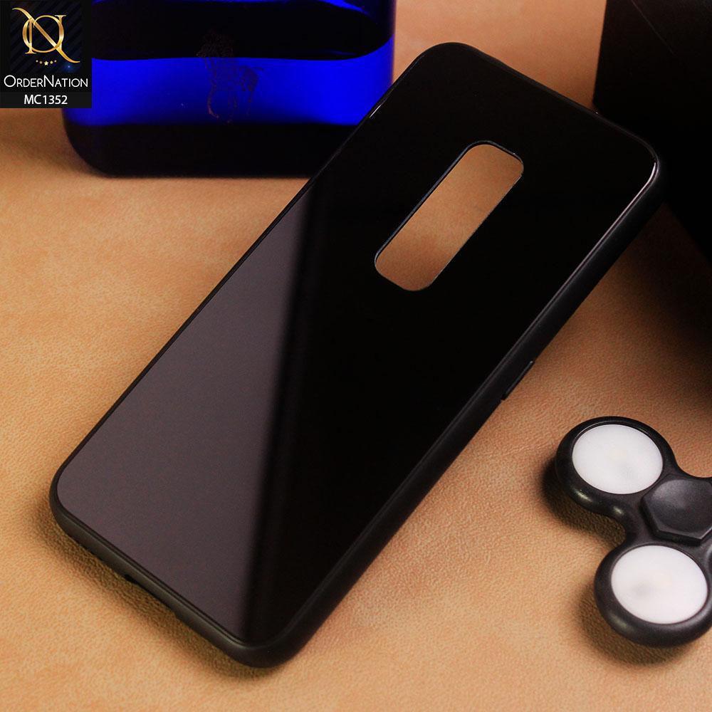 Vivo V17 Pro Cover - Black - Color Tempered Glass Soft Border Case