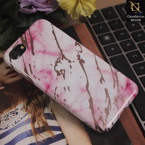 Luxury HQ Rose Chrome Plating Pink Marble Soft Case For iPhone 7