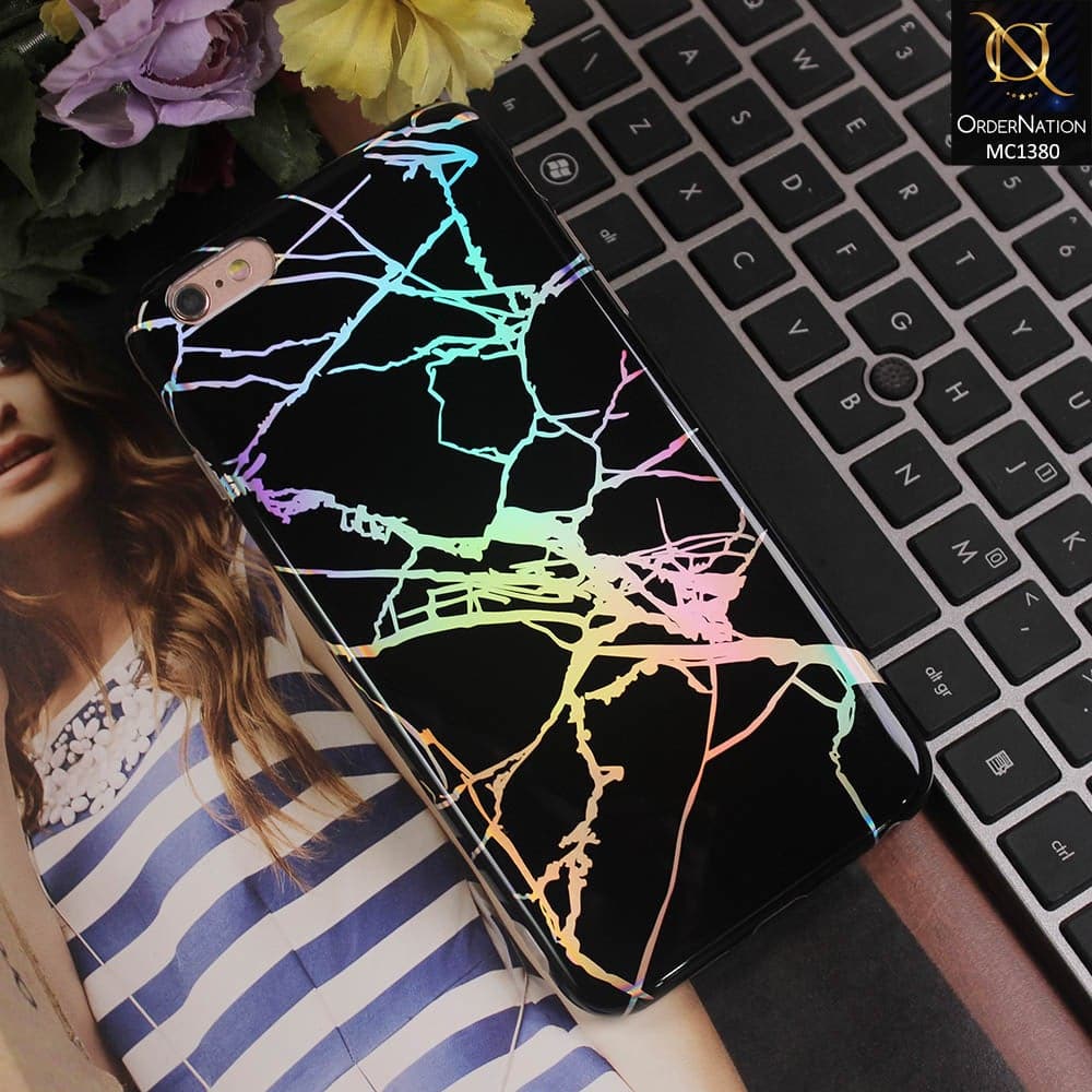 HOLO Marble Luxury HQ IMD Black Soft Phone Case For iPhone 6 Plus