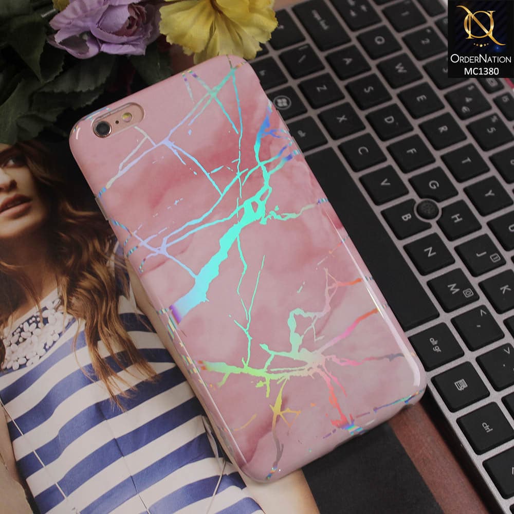 HOLO Marble Luxury HQ IMD Pink Soft Phone Case For iPhone 6 Plus