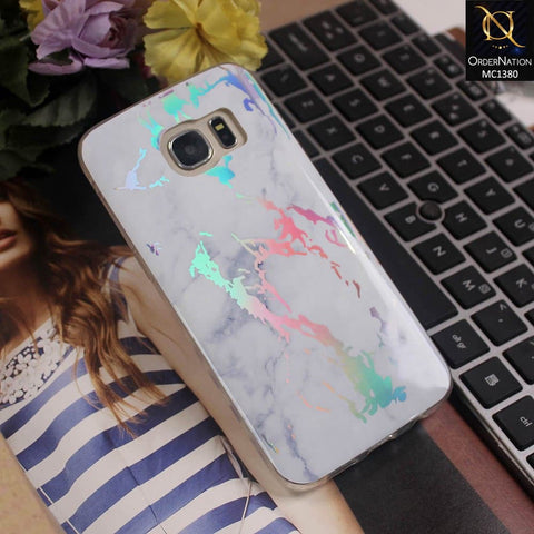 HOLO Marble Luxury HQ IMD White Soft Phone Case For Samsung Galaxy S7 Edge