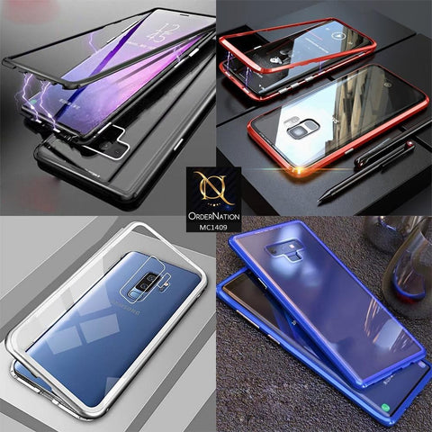 iPhone 11 Pro Max Cover - Silver - Luxury HQ Magnetic Back Glass Case - No Glass on Screen Side