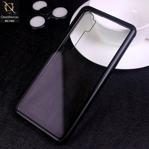 Xiaomi Mi Note 10 Pro Cover - Black - Luxury HQ Magnetic Back Glass Case - No Glass on Screen Side