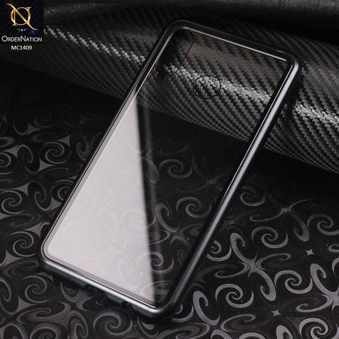 Luxury HQ Magnetic Back Glass Case For Huawei P30 lite - No Glass On Screen Side - Black