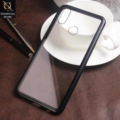 Luxury HQ Magnetic Back Glass Case For Realme 3 Pro - No Glass On Screen Side - Black