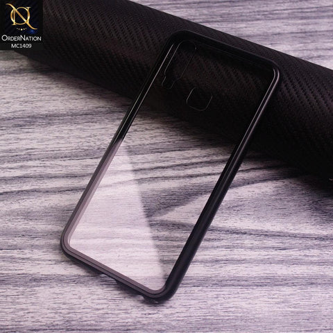 Vivo Y11 2019 Cover - Black - Luxury HQ Magnetic Back Glass Case No Glass On Screen Side