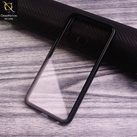 Vivo Y15 Cover - Black - Luxury HQ Magnetic Back Glass Case No Glass On Screen Side
