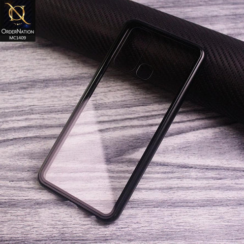 Vivo Y30 Cover - Black - Luxury HQ Magnetic Back Glass Case No Glass On Screen Side