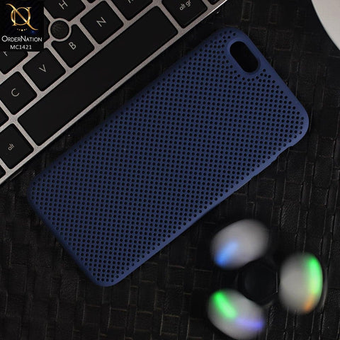 Soft Candy Doted Silica Gell Breathing Case For iPhone 6S Plus / 6 Plus - Blue
