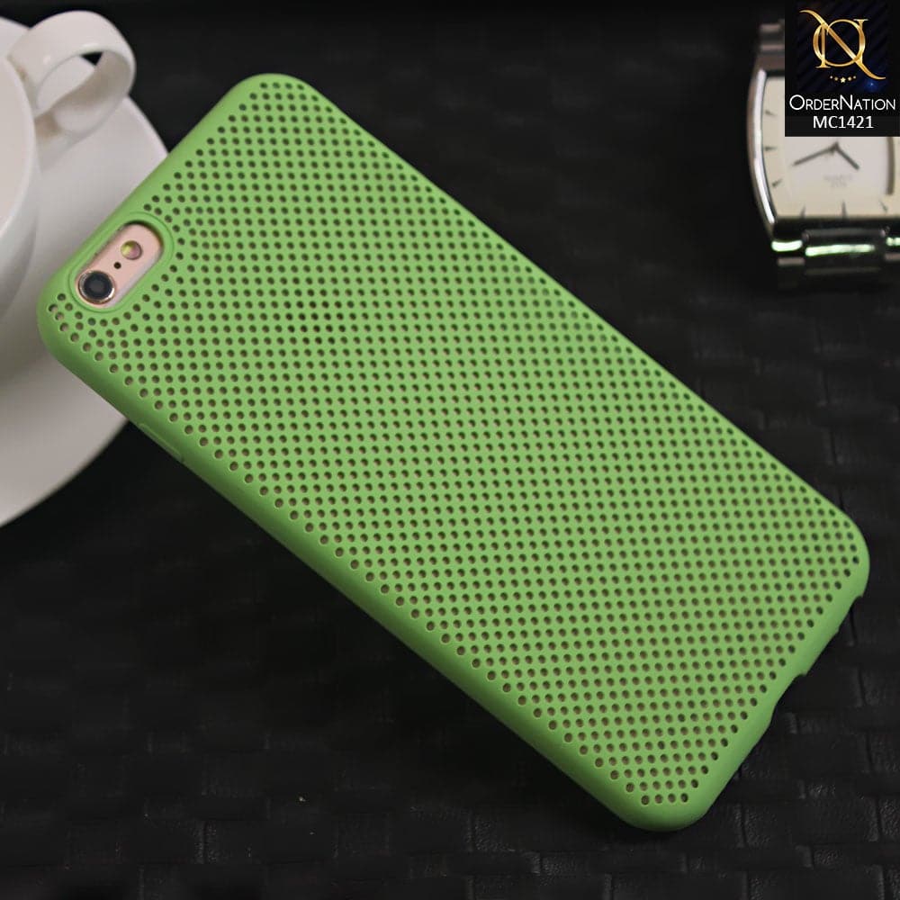 Soft Candy Doted Silica Gell Breathing Case For iPhone 6 Plus / 6s Plus - Green