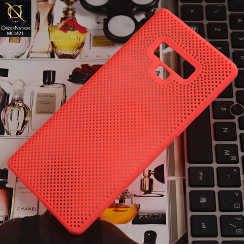 Soft Candy Doted Silica Gell Breathing Case For Samsung Note 9 - Peach