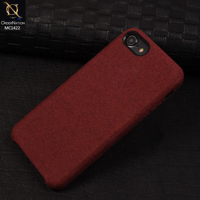 iPhone 8 / 7 Cover - Red - Jeans Texture PC Case