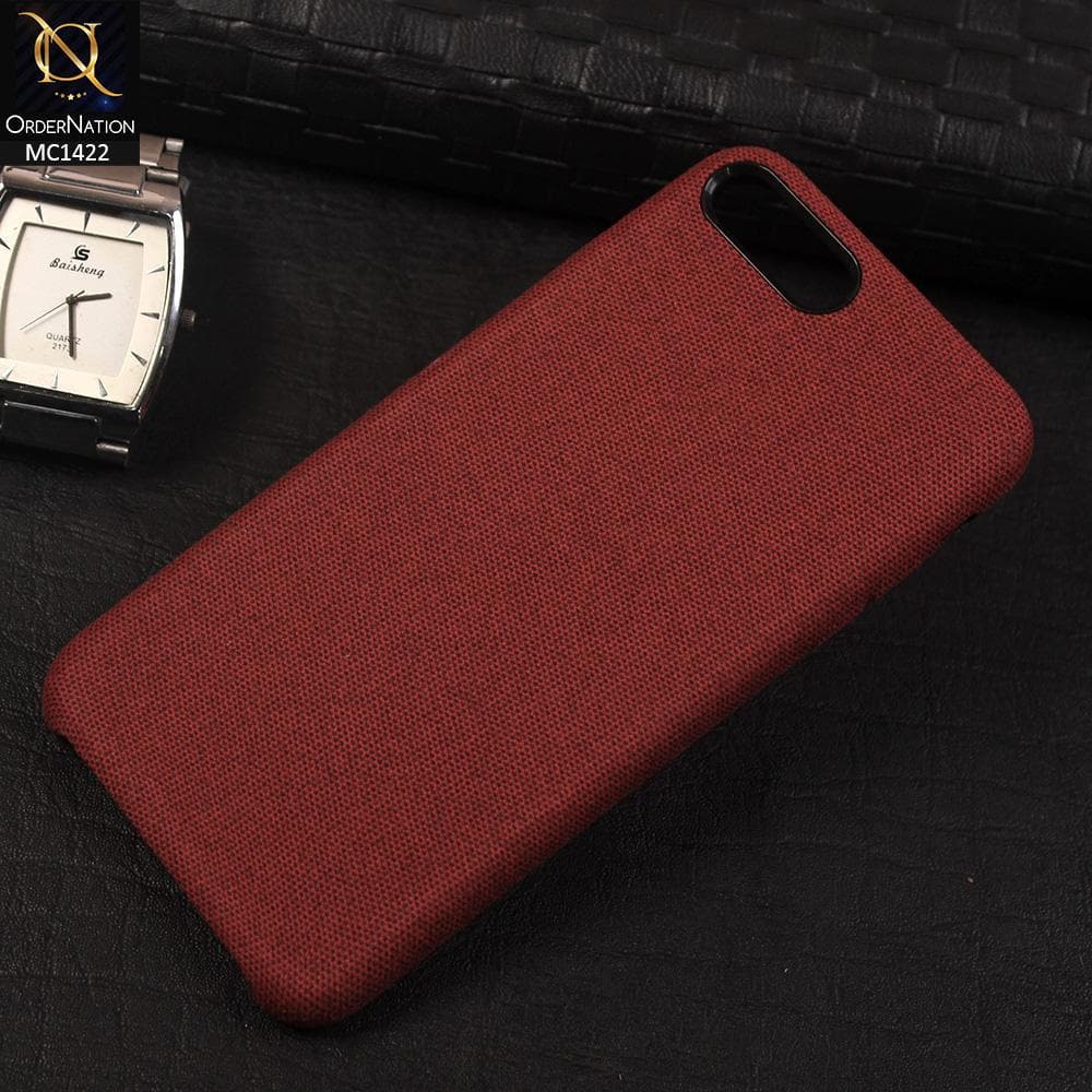 iPhone 8 Plus / 7 Plus Cover - Red - Jeans Texture PC Case