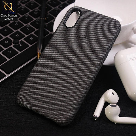 iPhone XS / X Cover - Dark Gray - Jeans Texture PC Case