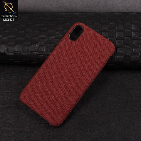 iPhone XS / X Cover - Red - Jeans Texture PC Case