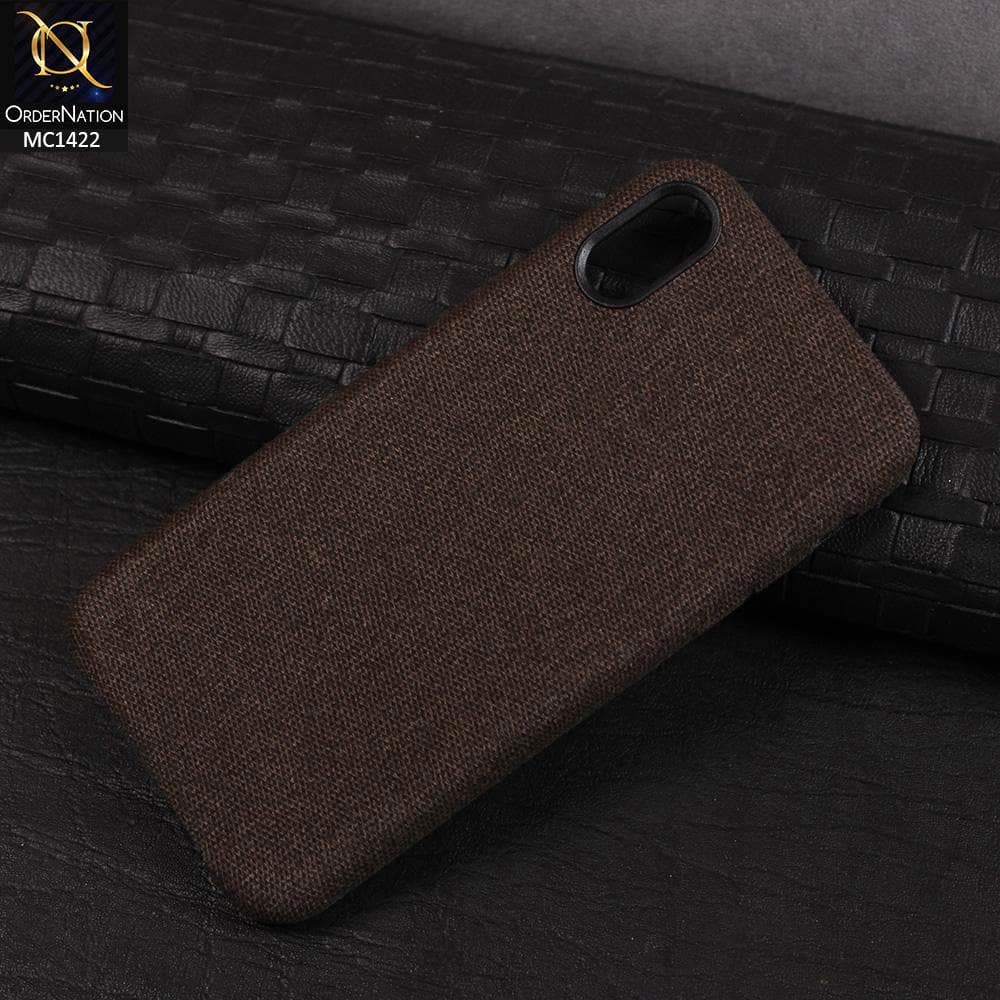 iPhone XR Cover - Brown - Jeans Texture PC Case