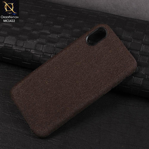 iPhone XR Cover - Brown - Jeans Texture PC Case