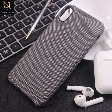iPhone XR Cover - Light Gray - Jeans Texture PC Case