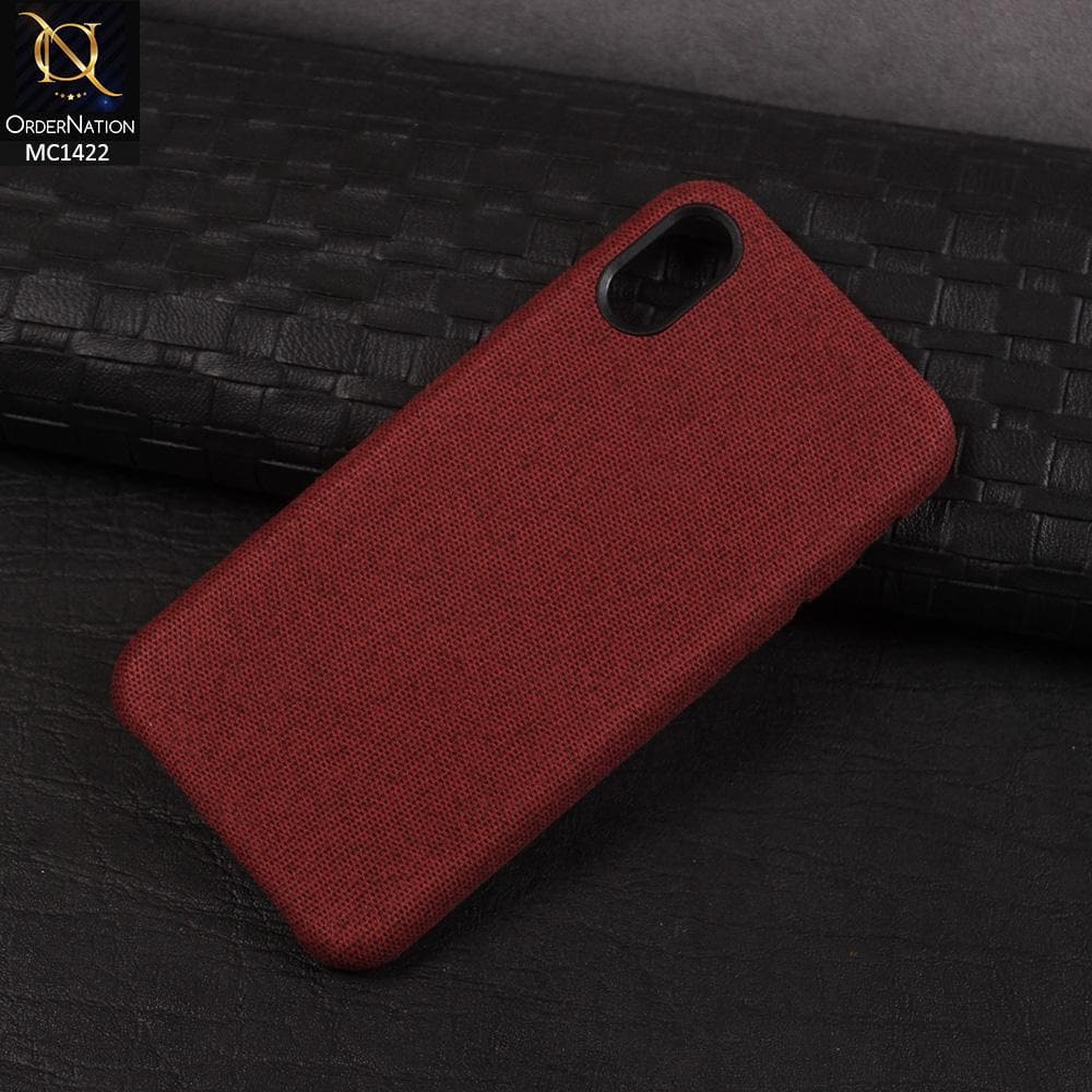 iPhone XR Cover - Red - Jeans Texture PC Case