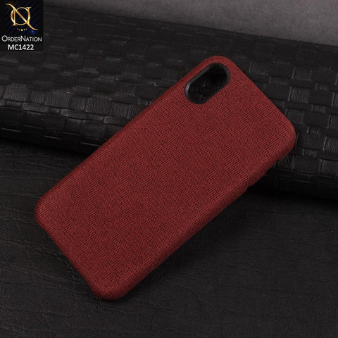 iPhone XR Cover - Red - Jeans Texture PC Case