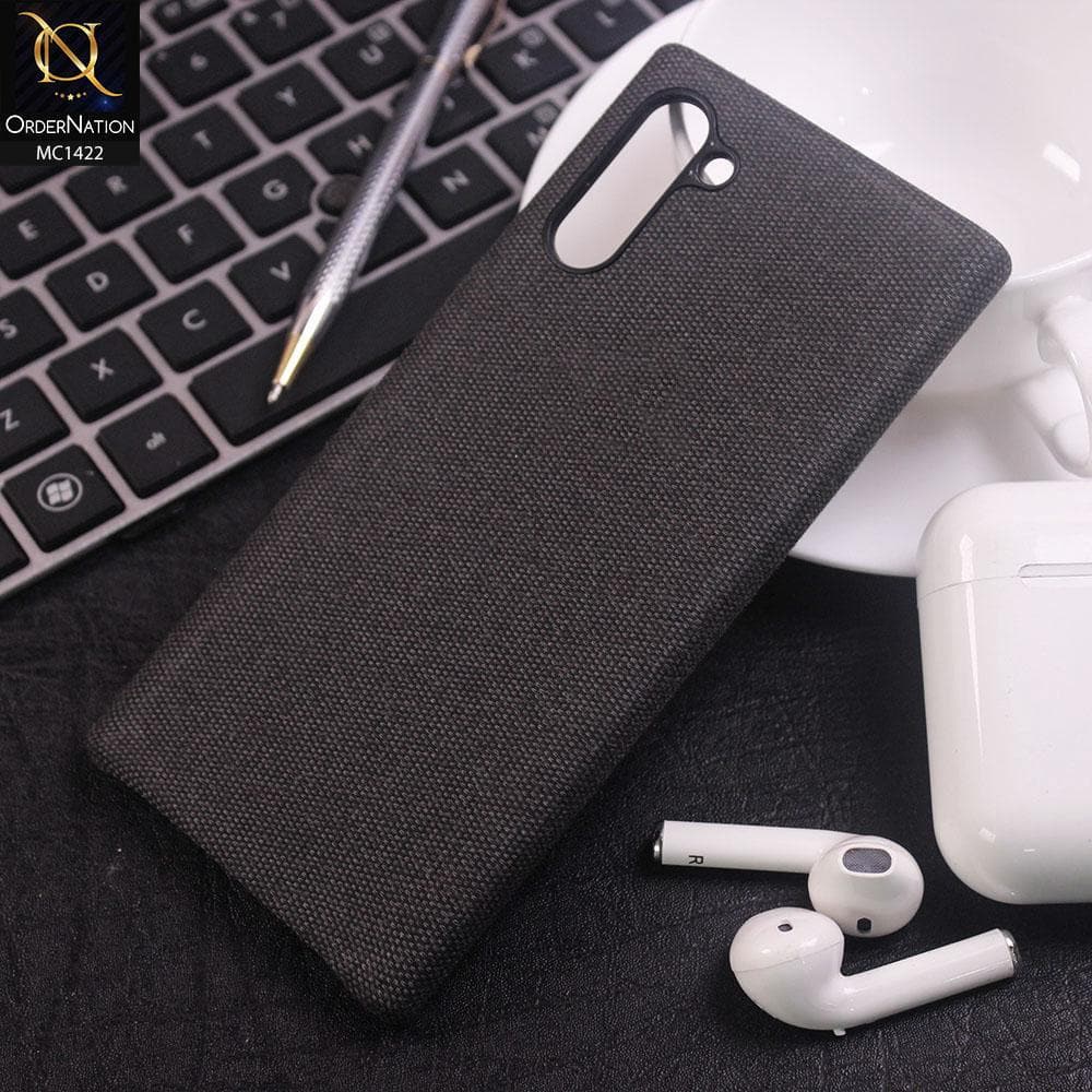 Samsung Galaxy Note 10 Cover - Black - Jeans Texture PC Case