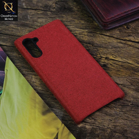 Samsung Galaxy Note 10 Cover - Red - Jeans Texture PC Case