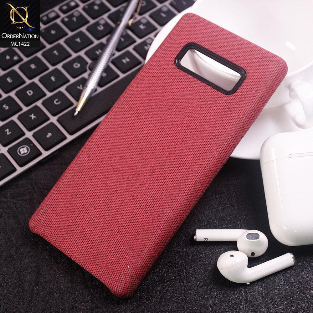 Samsung Galaxy Note 8 Cover - Red - Jeans Texture PC Case