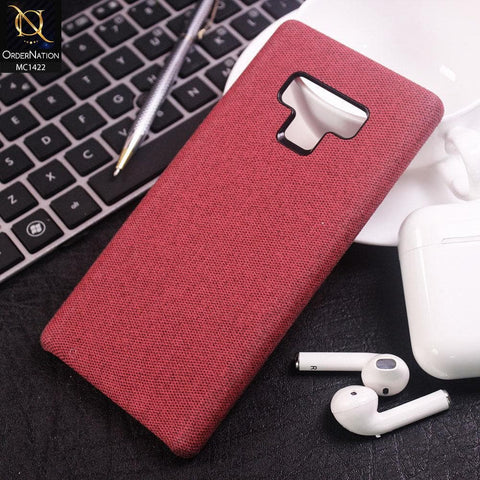 Samsung Galaxy Note 9 Cover - Red - Jeans Texture PC Case