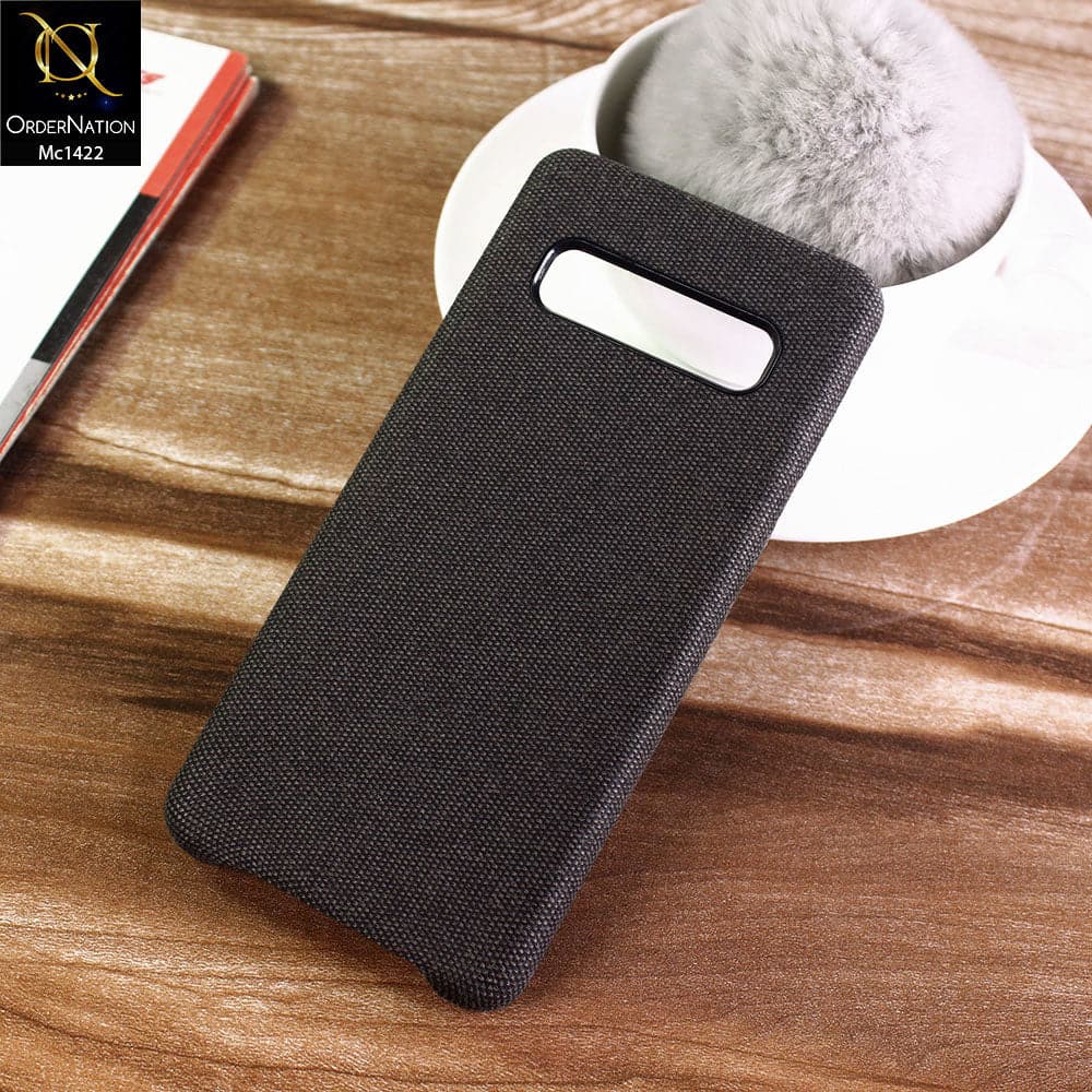 Samsung Galaxy S10 Cover - Black - Jeans Texture PC Case