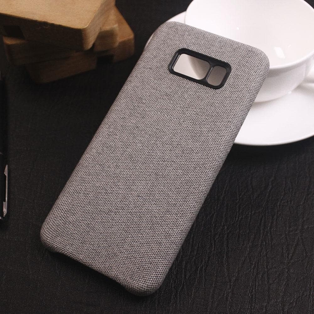 Samsung Galaxy S8 Plus Cover - Light Gray - Jeans Texture PC Case