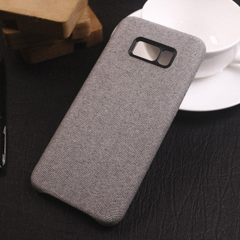 Samsung Galaxy S8 Plus Cover - Light Gray - Jeans Texture PC Case