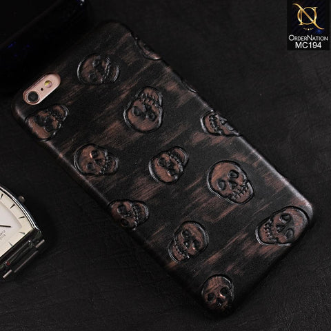 iPhone 6S / 6 Cover - Brown - Hot Retro Leather Skull Case